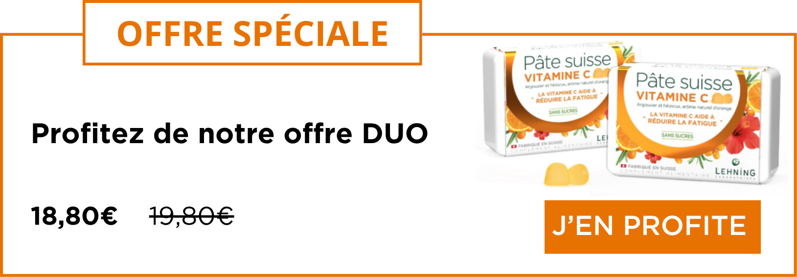 Promo Pâte suisse Vitamine C - Laboratoires Lehning